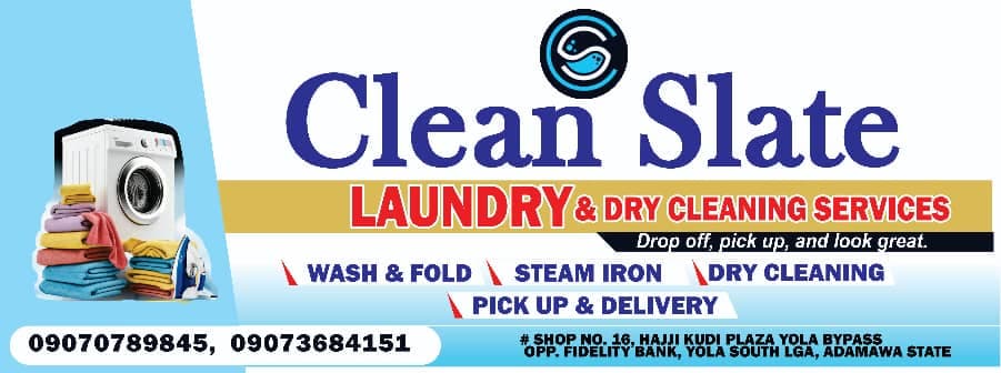 Clean Slate Laundry and Dry Cleaning services list banner